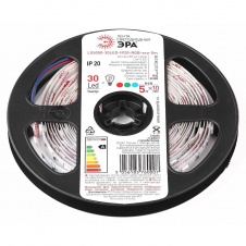 Светодиодная лента ЭРА 7,2W/m 30LED/m 5050SMD RGB 5M LS5050-7,2-30-12-RGB-IP20-1 year-5m Б0035602