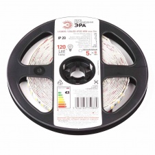 Светодиодная лента ЭРА 9,6W/m 120LED/m 2835SMD теплый белый 5M LS2835-120LED-IP20-WW-eco-5m Б0035596