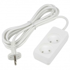 Удлинитель Uniel Ultra 2гн х 3м б/з S-CU2-3 White UL-00009977