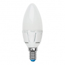 Лампа светодиодная Uniel E14 7W 4000K матовая LED-C37 7W/NW/E14/FR PLP01WH UL-00002411