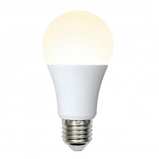 Лампа светодиодная Uniel E27 10W 3000K матовая LED-A60-10W/WW/E27/FR/MB PLM11WH UL-00002371