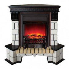 Электрокамин RealFlame Stone Coner AO с очагом Fobos Lux Black