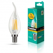 Лампа светодиодная Camelion E14 7W 3000K LED7-CW35-FL/830/E14 13454